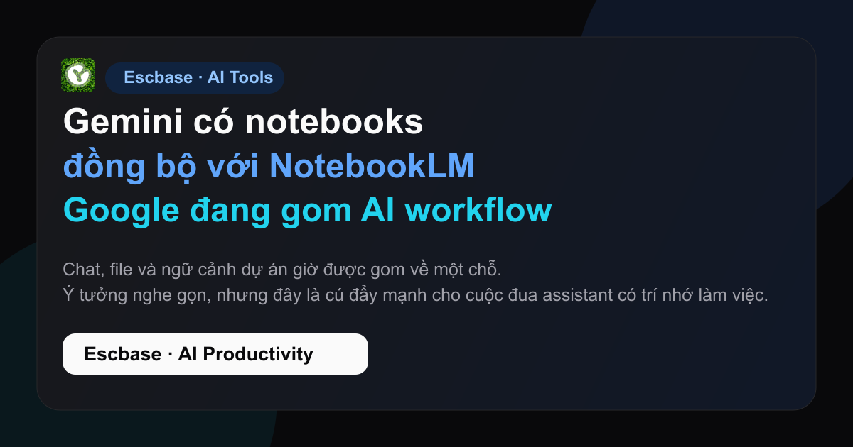 Gemini notebooks đồng bộ với NotebookLM